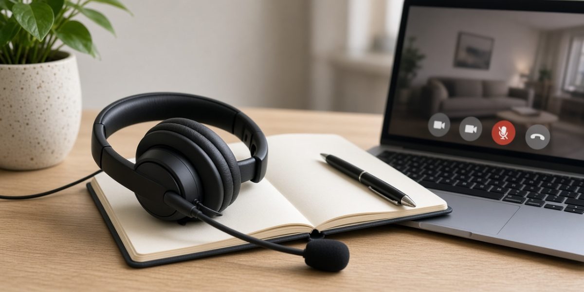 Tai nghe Logitech H390 trên bàn học