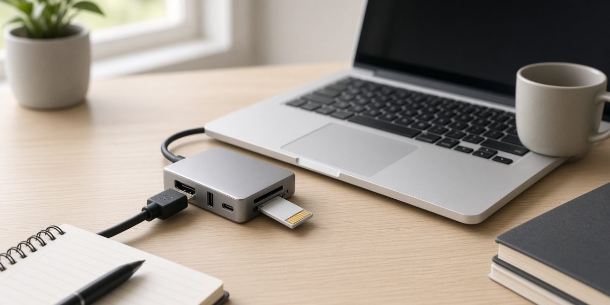 Hub USB-C gắn laptop sinh viên