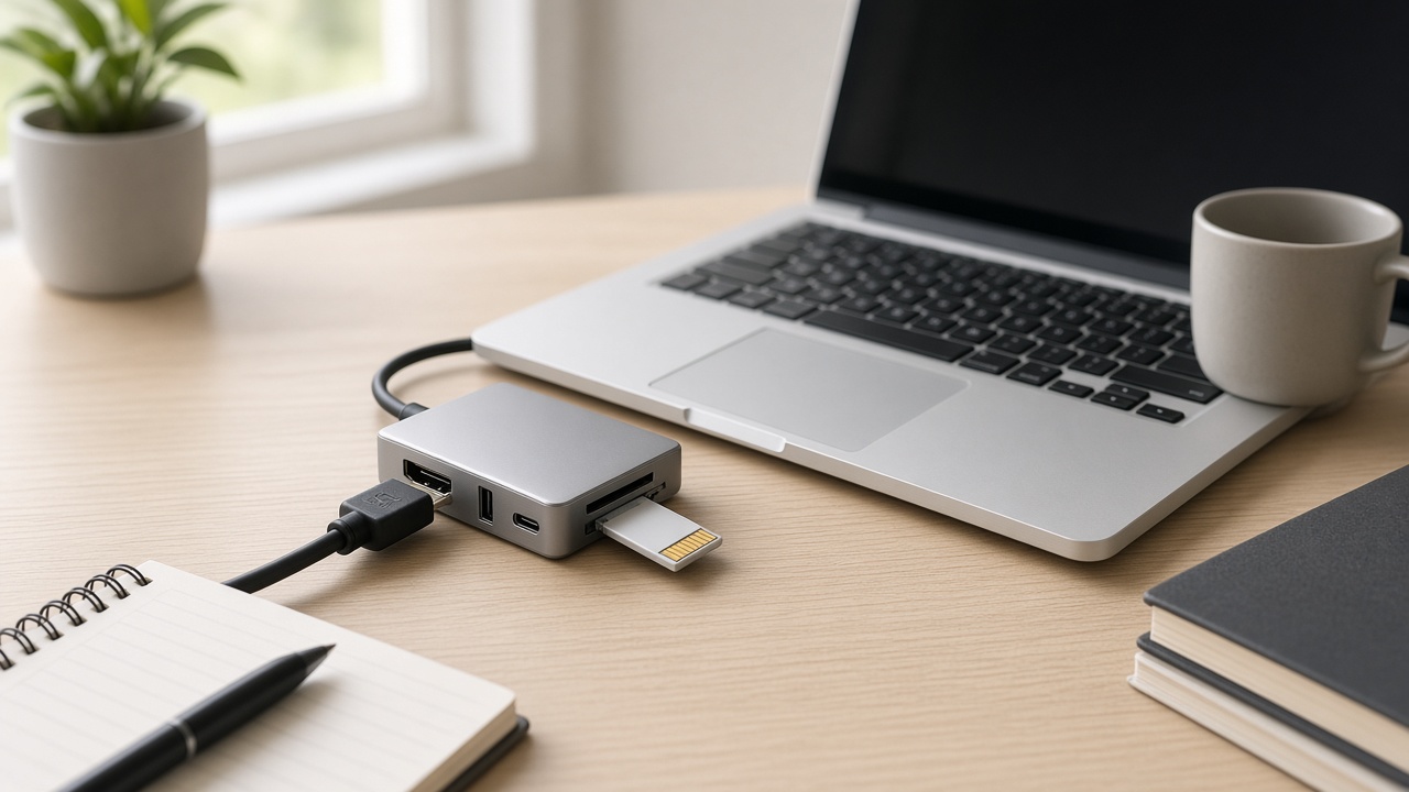 Hub USB-C gắn laptop sinh viên